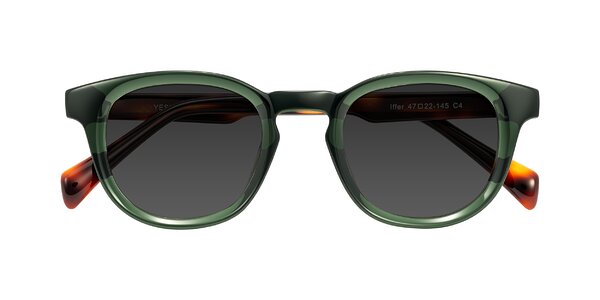 Front of Iffer in Dark Green/Tortoise