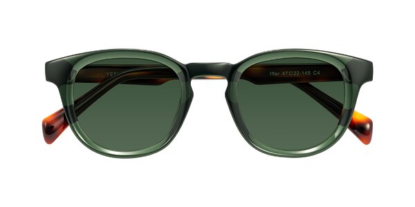 Front of Iffer in Dark Green/Tortoise