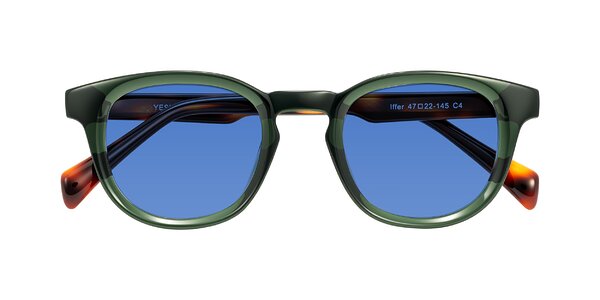 Front of Iffer in Dark Green/Tortoise