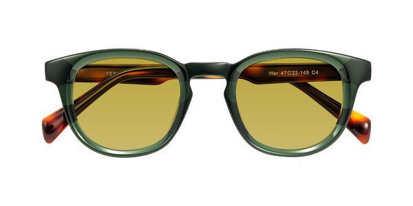 Front of Iffer in Dark Green/Tortoise