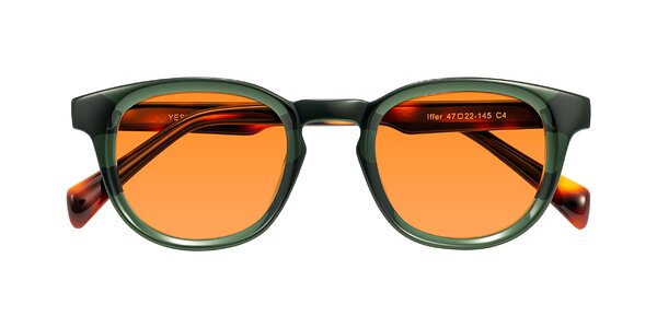 Front of Iffer in Dark Green/Tortoise