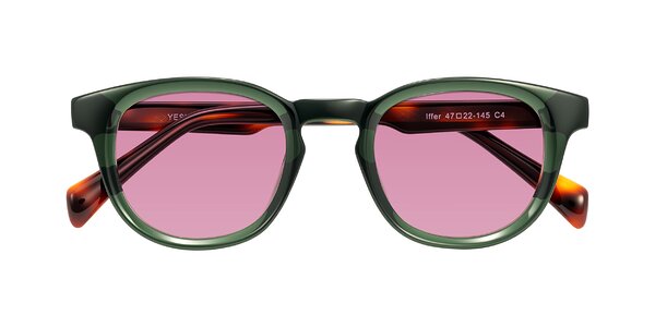 Front of Iffer in Dark Green/Tortoise