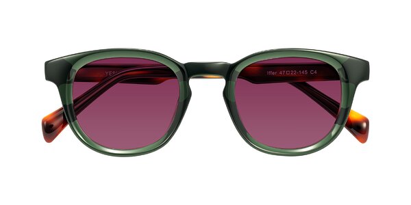 Front of Iffer in Dark Green/Tortoise