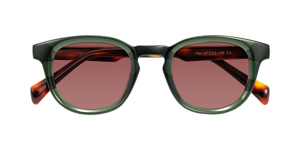 Front of Iffer in Dark Green/Tortoise