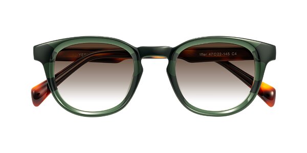 Front of Iffer in Dark Green/Tortoise