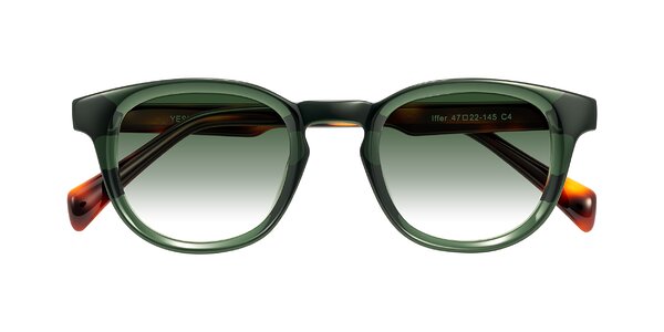Front of Iffer in Dark Green/Tortoise