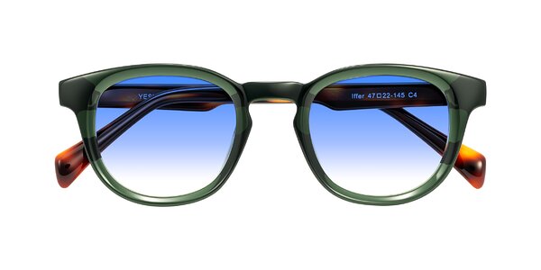 Front of Iffer in Dark Green/Tortoise