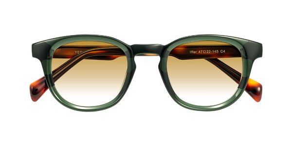 Front of Iffer in Dark Green/Tortoise