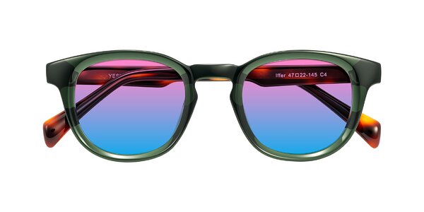 Front of Iffer in Dark Green/Tortoise