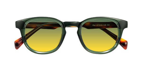 Front of Iffer in Dark Green/Tortoise