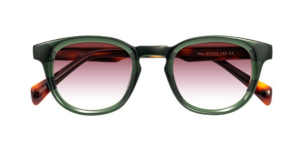 Front of Iffer in Dark Green/Tortoise