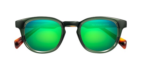 Front of Iffer in Dark Green/Tortoise