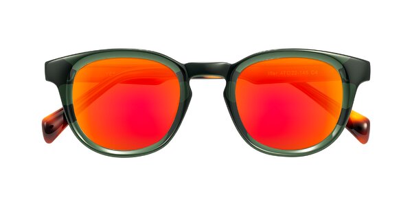 Front of Iffer in Dark Green/Tortoise