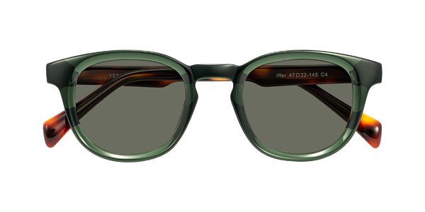 Front of Iffer in Dark Green/Tortoise