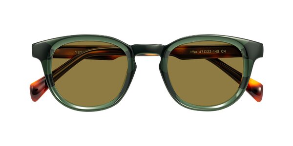 Front of Iffer in Dark Green/Tortoise