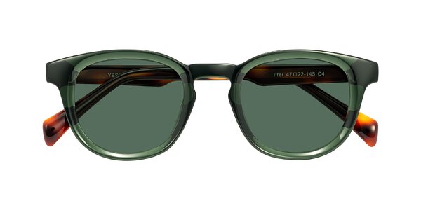 Front of Iffer in Dark Green/Tortoise
