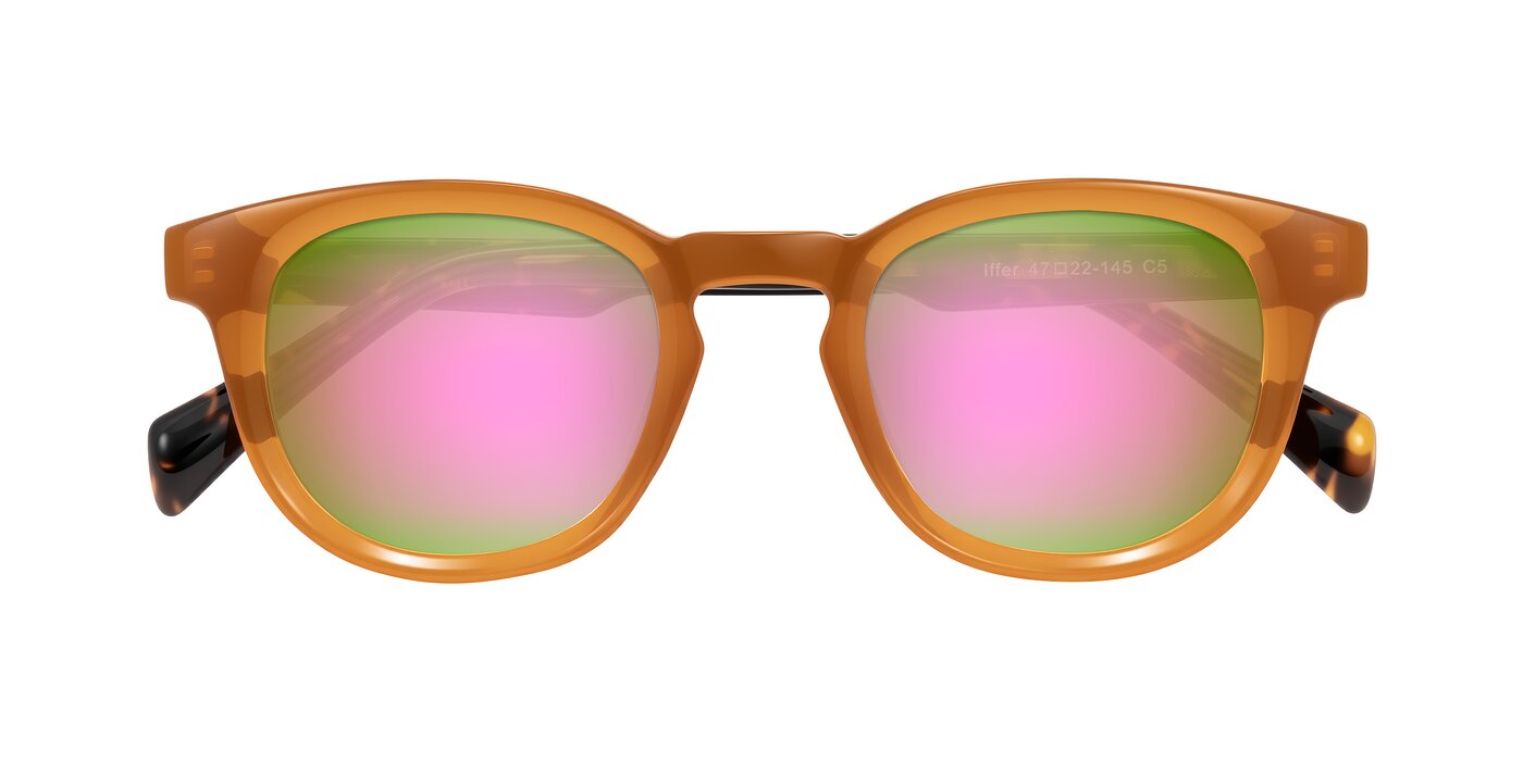 Iffer - Caramel/Tortoise Flash Mirrored Sunglasses
