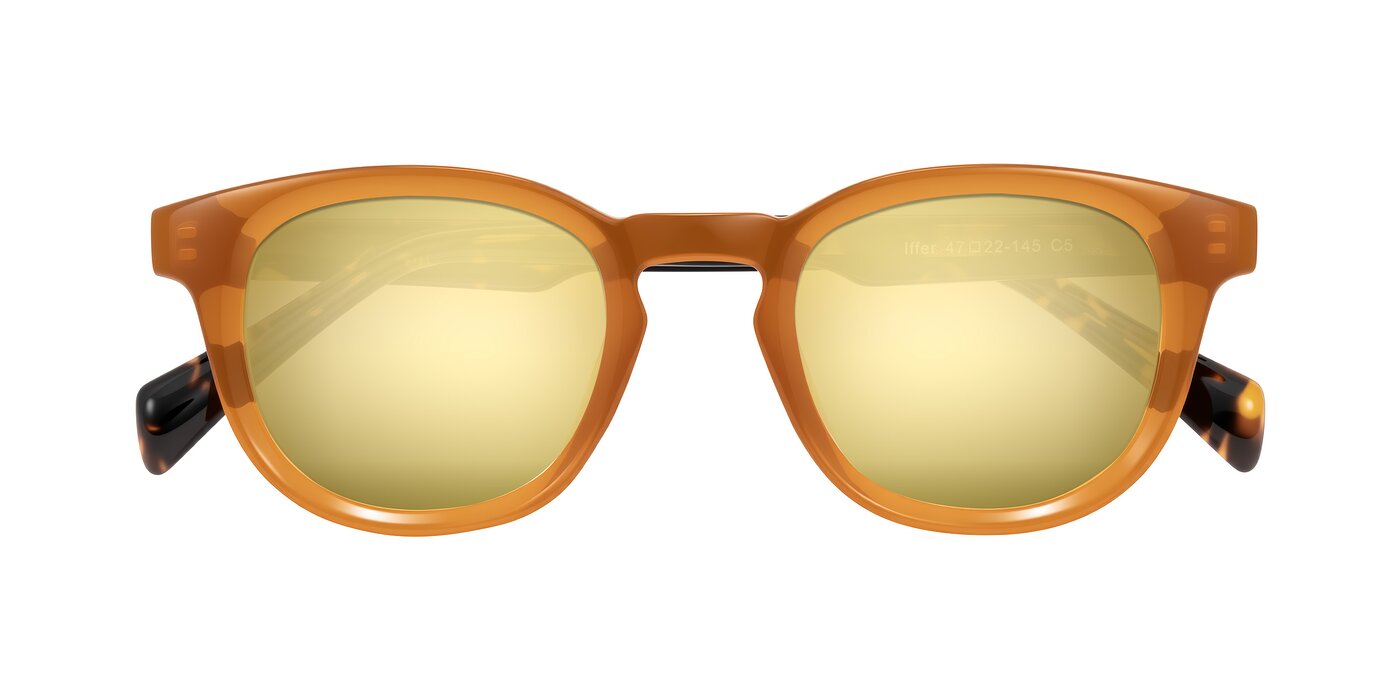 Iffer - Caramel/Tortoise Flash Mirrored Sunglasses