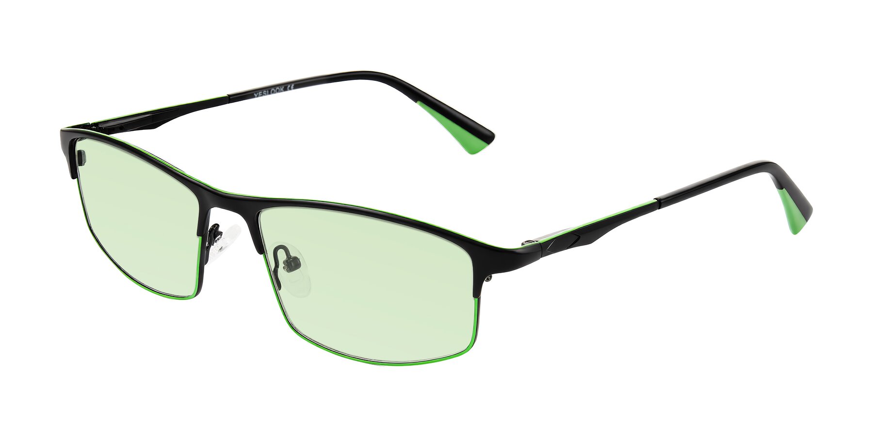 Angle of Monnow in Black/Green with Light Green Tinted Lenses