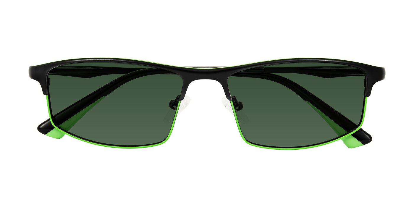 Monnow - Black/Green Tinted Sunglasses