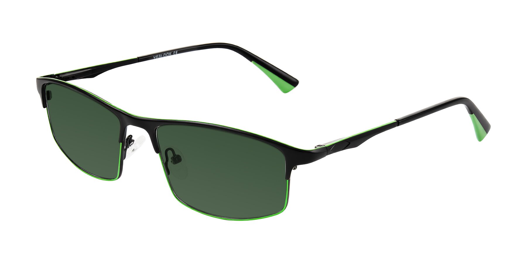 Angle of Monnow in Black/Green with Green Tinted Lenses