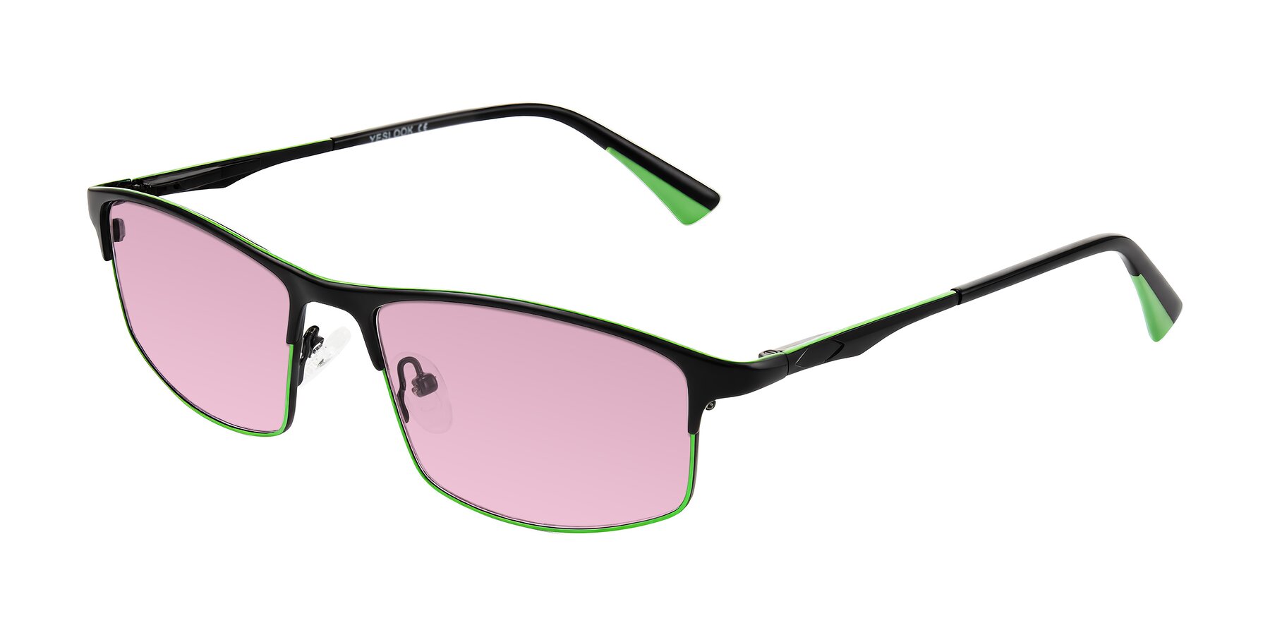 Angle of Monnow in Black/Green with Light Wine Tinted Lenses
