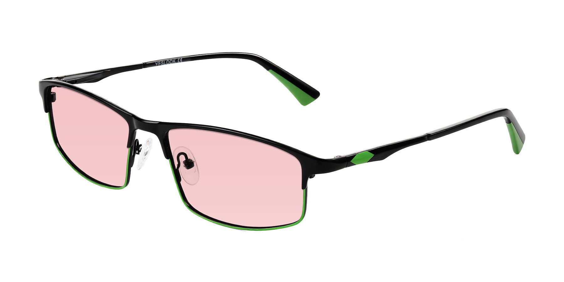 Angle of Monnow in Black/Green with Light Garnet Tinted Lenses