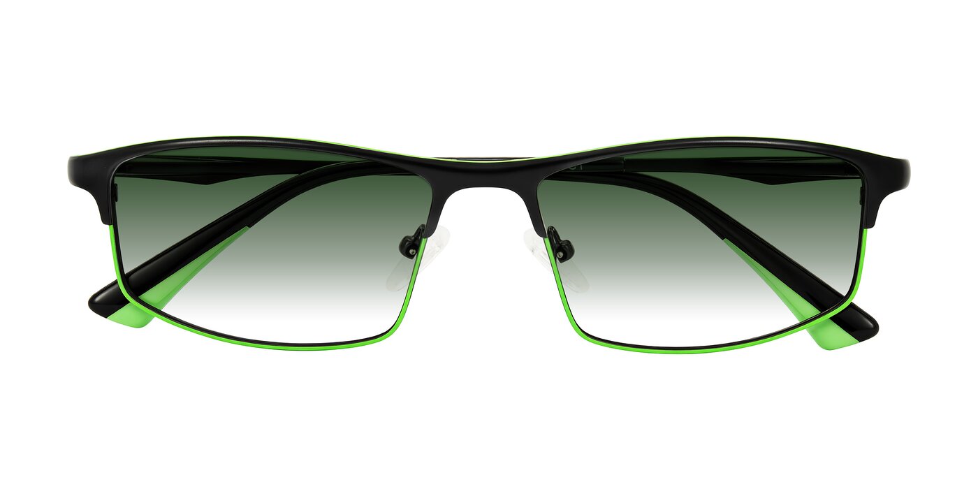 Monnow - Black/Green Gradient Sunglasses