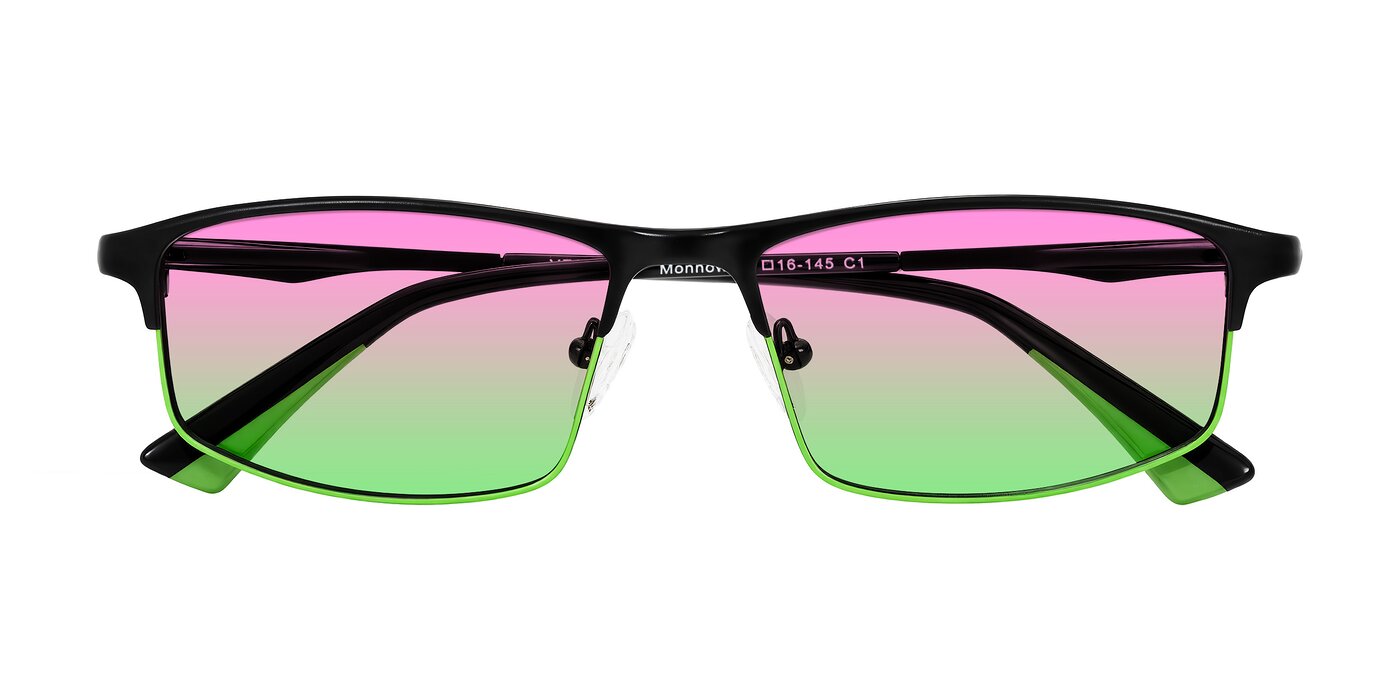 Monnow - Black/Green Gradient Sunglasses