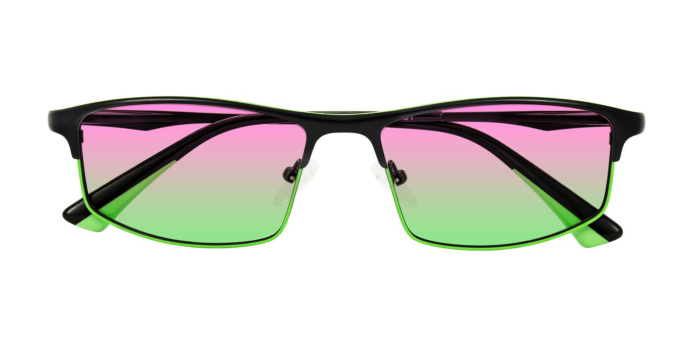 Monnow - Black/Green Gradient Sunglasses
