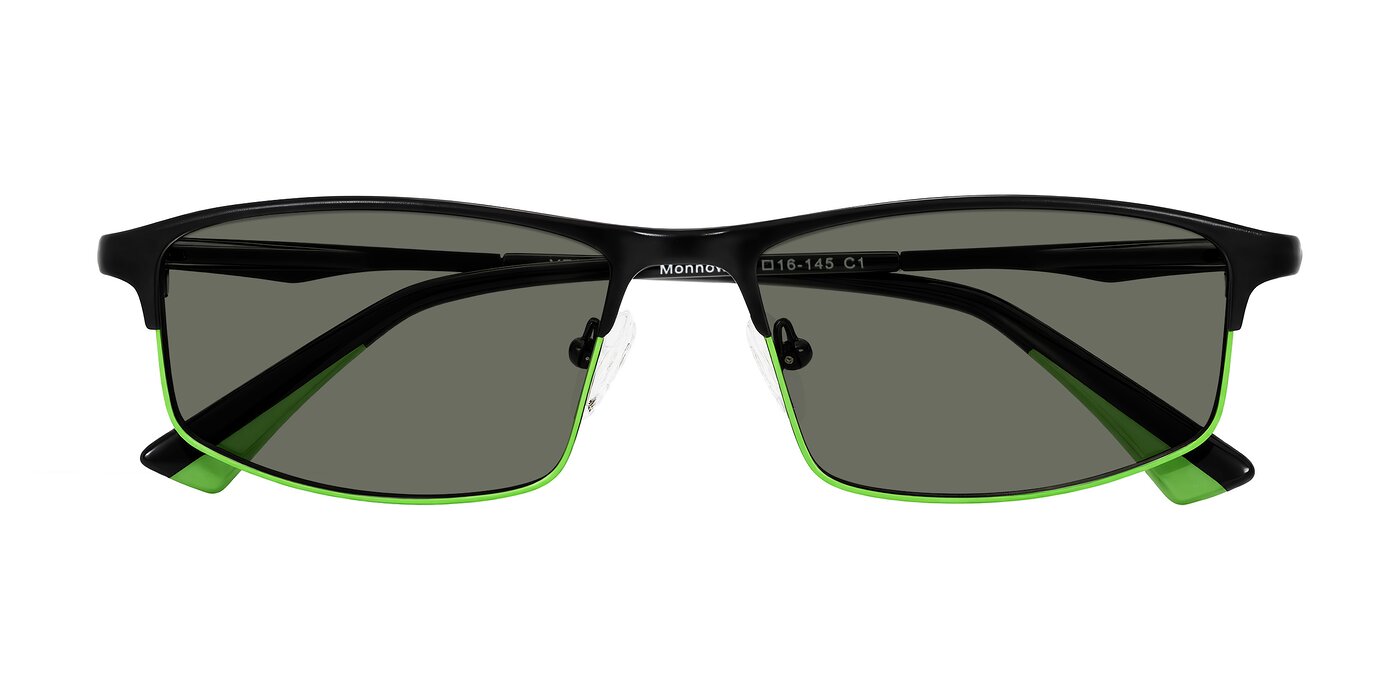 Monnow - Black/Green Polarized Sunglasses