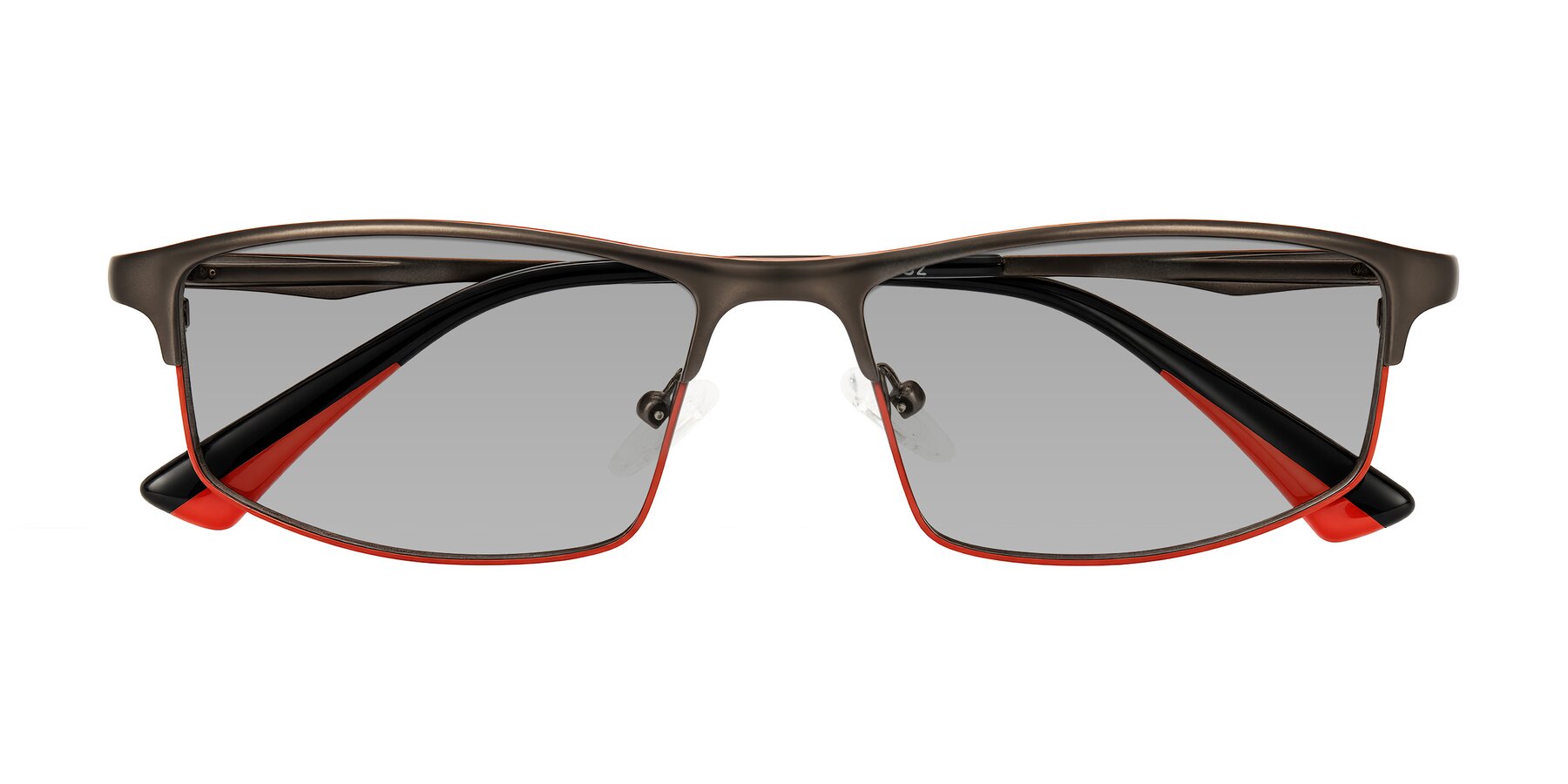 Folded Front of Monnow in Gray/Red with Light Gray Tinted Lenses