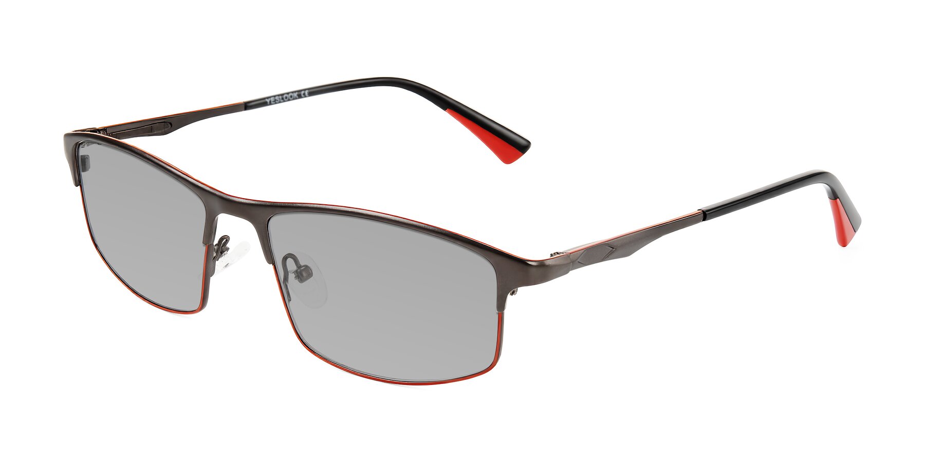 Angle of Monnow in Gray/Red with Light Gray Tinted Lenses