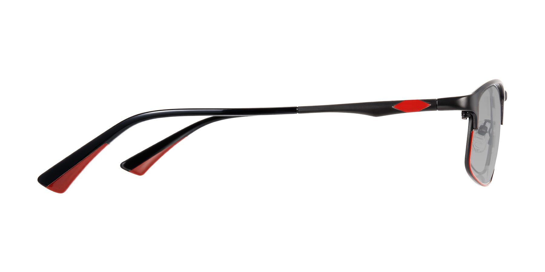 Side of Monnow in Gray/Red with Light Gray Tinted Lenses