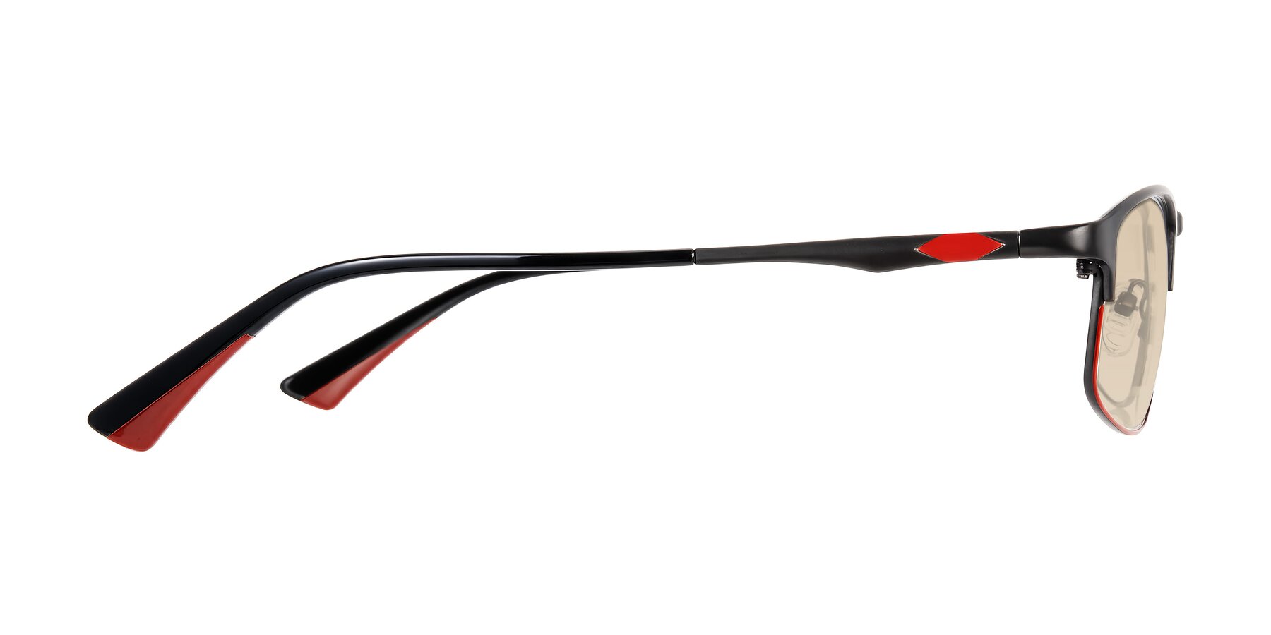 Side of Monnow in Gray/Red with Light Brown Tinted Lenses