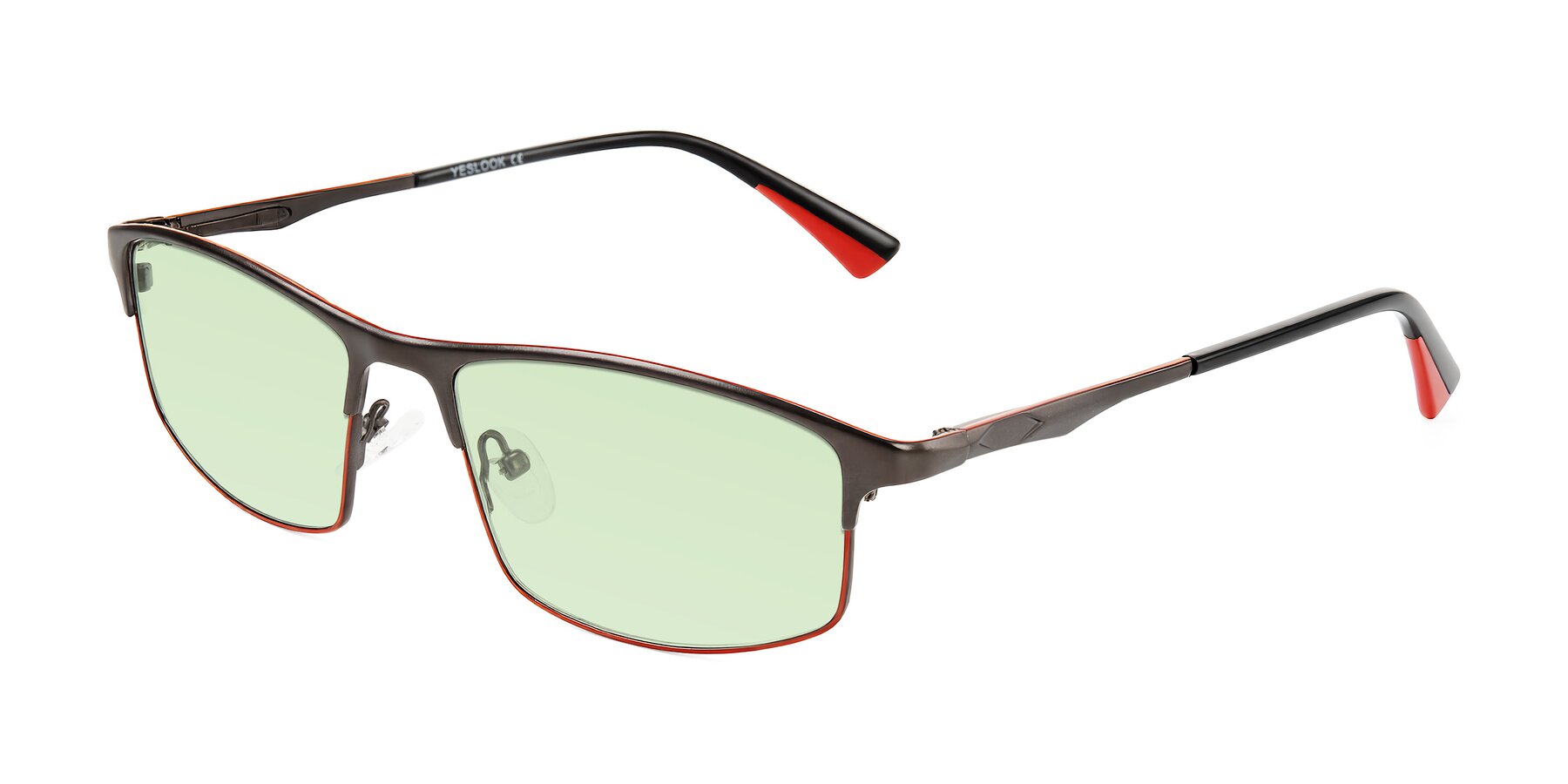Angle of Monnow in Gray/Red with Light Green Tinted Lenses