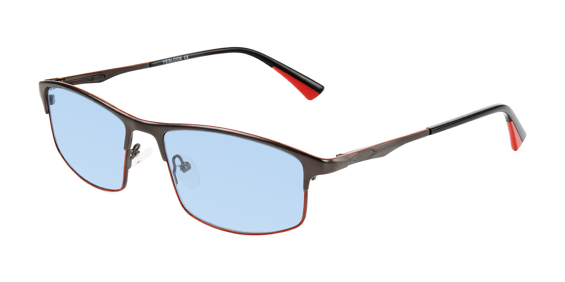 Angle of Monnow in Gray/Red with Light Blue Tinted Lenses