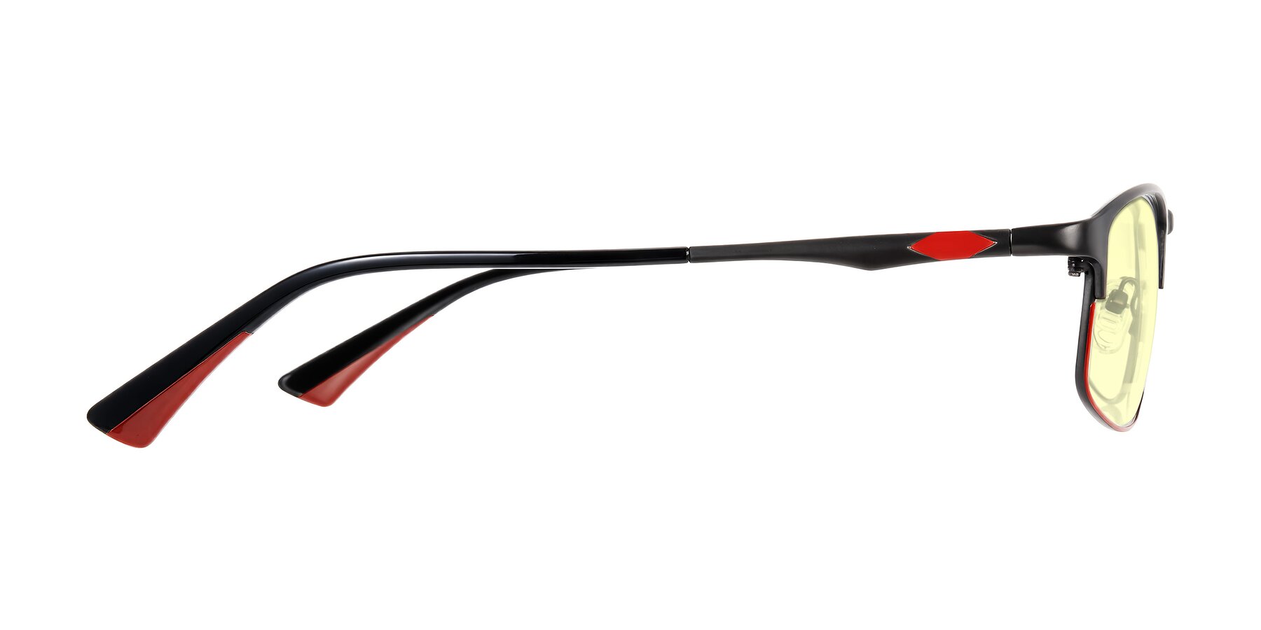 Side of Monnow in Gray/Red with Light Yellow Tinted Lenses