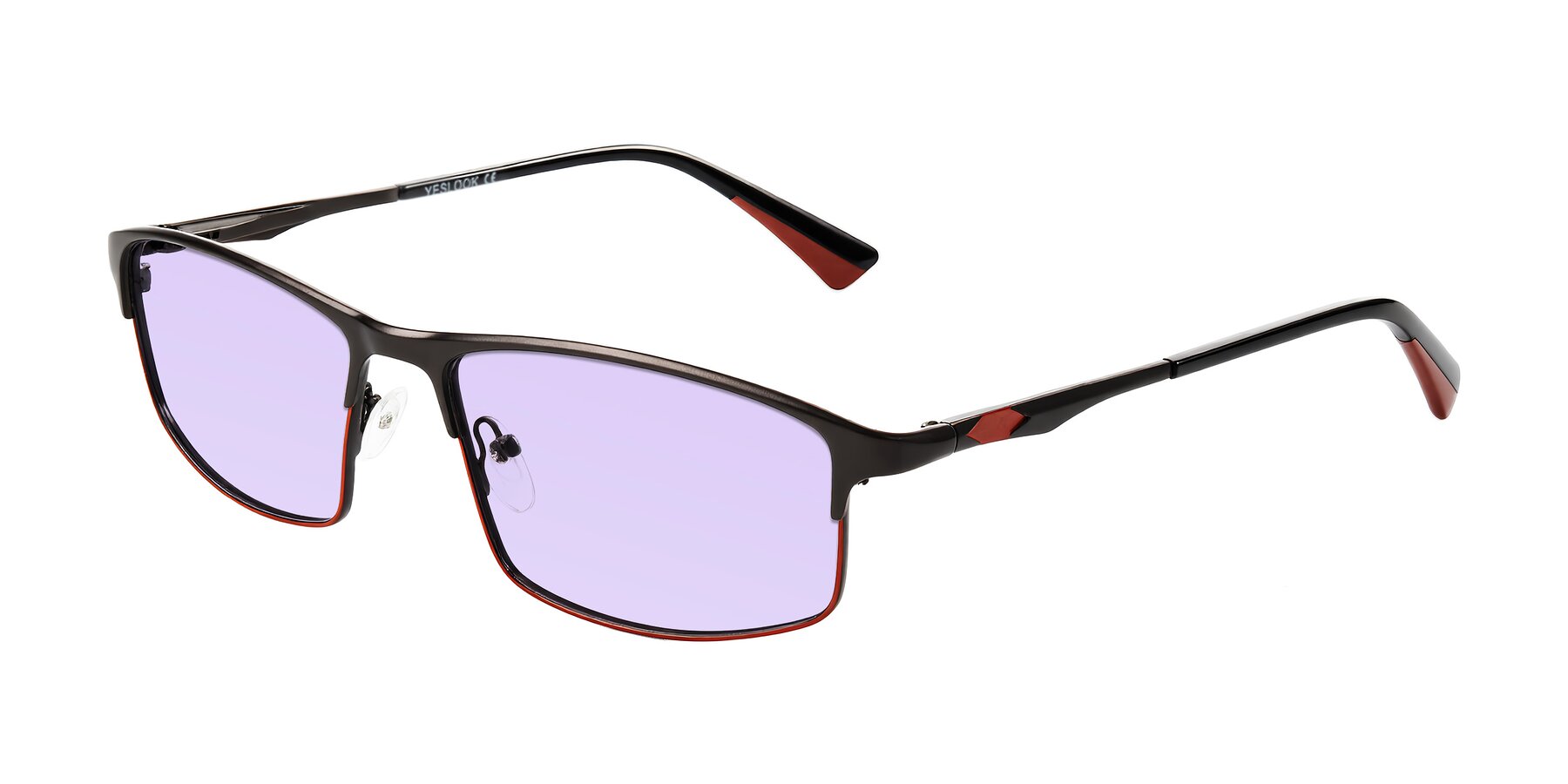 Angle of Monnow in Gray/Red with Light Purple Tinted Lenses