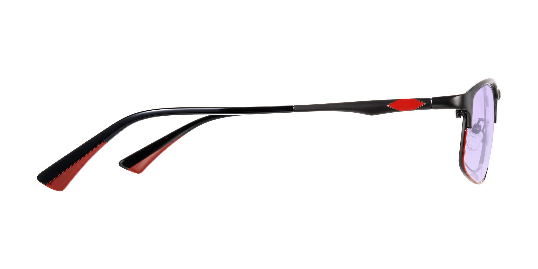 Side of Monnow in Gray/Red with Light Purple Tinted Lenses