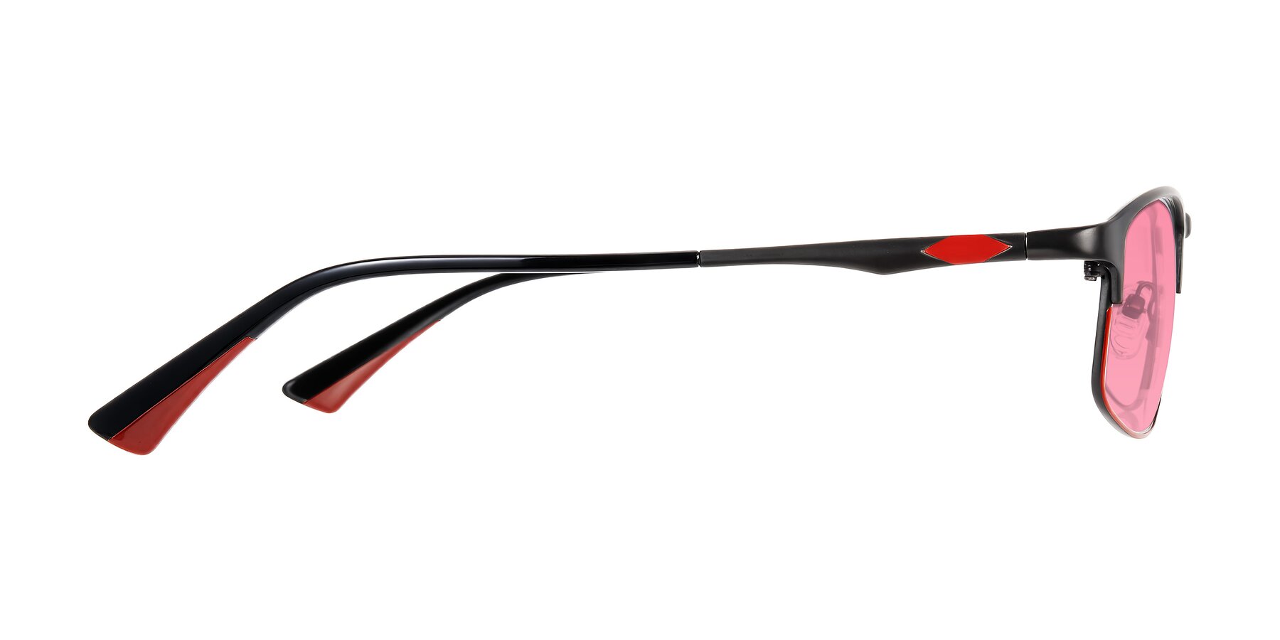 Side of Monnow in Gray/Red with Pink Tinted Lenses