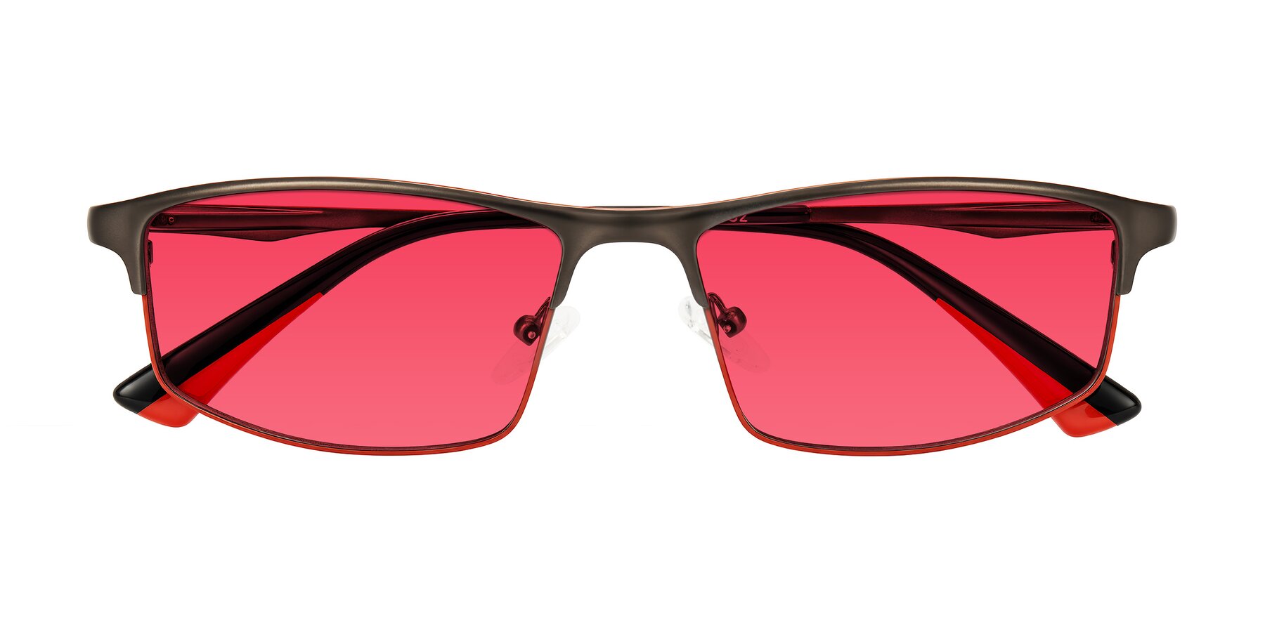 Folded Front of Monnow in Gray/Red with Red Tinted Lenses