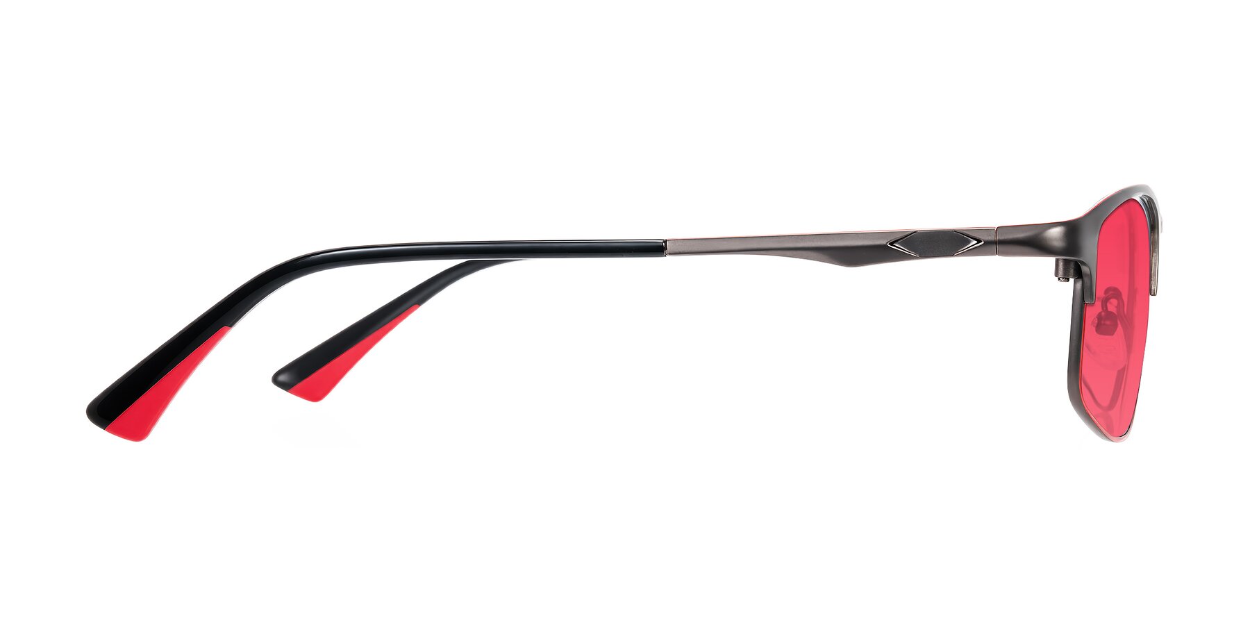 Side of Monnow in Gray/Red with Red Tinted Lenses