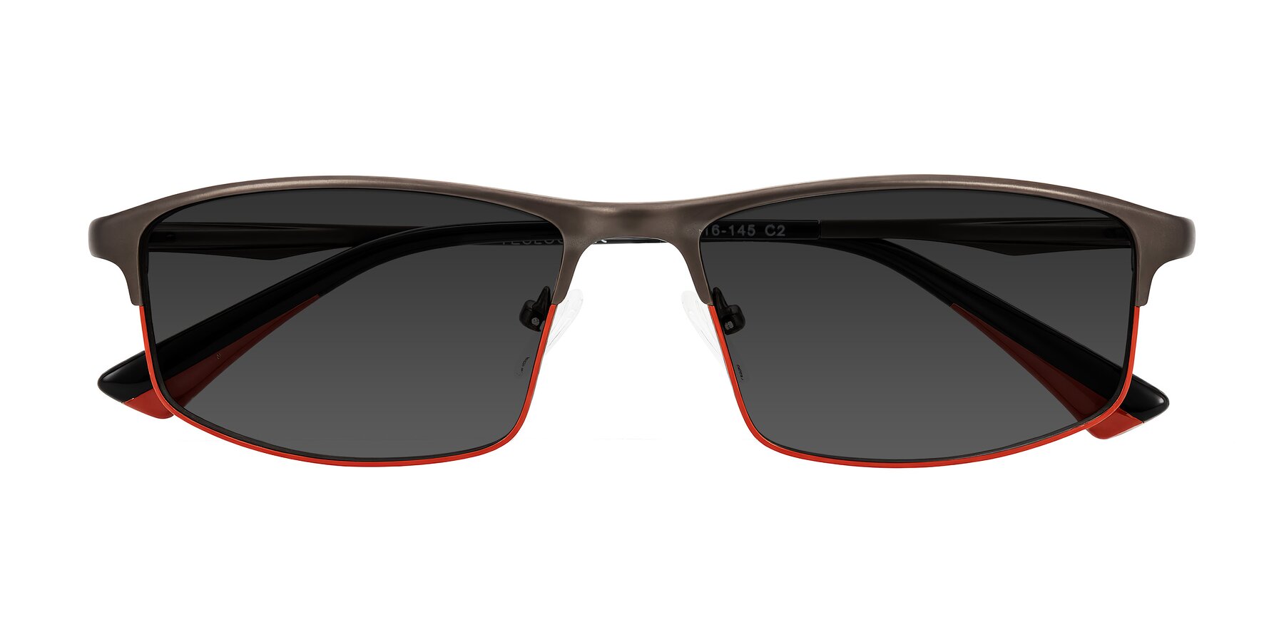 Folded Front of Monnow in Gray/Red with Gray Tinted Lenses