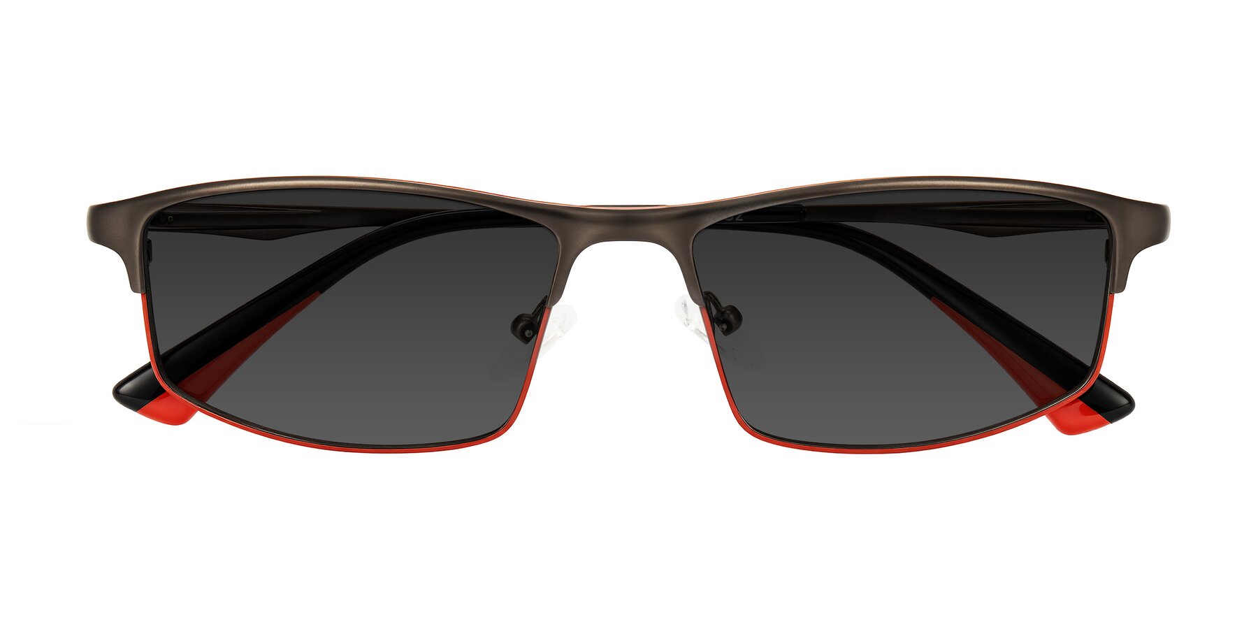 Folded Front of Monnow in Gray/Red with Gray Tinted Lenses