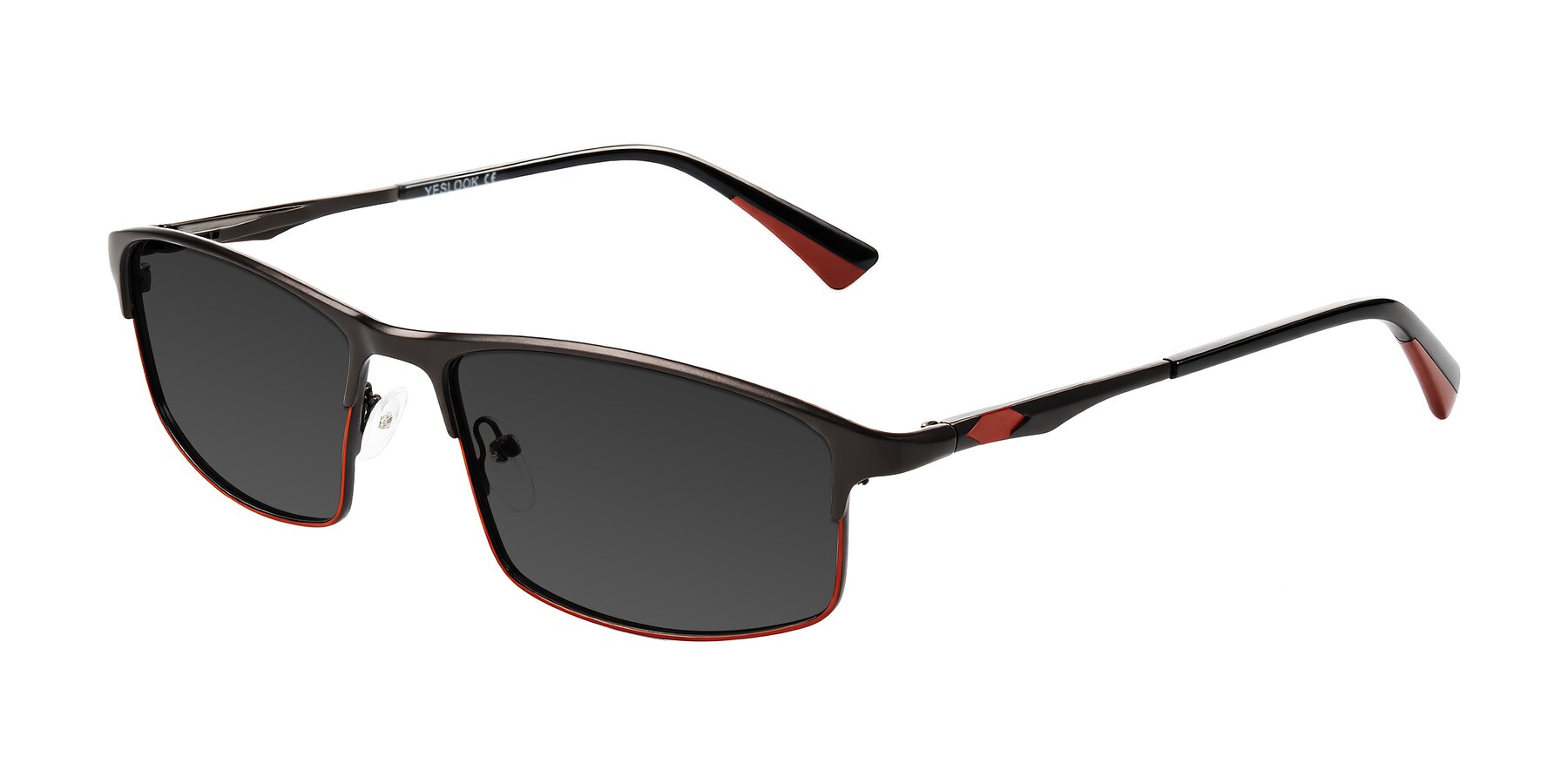 Angle of Monnow in Gray/Red with Gray Tinted Lenses