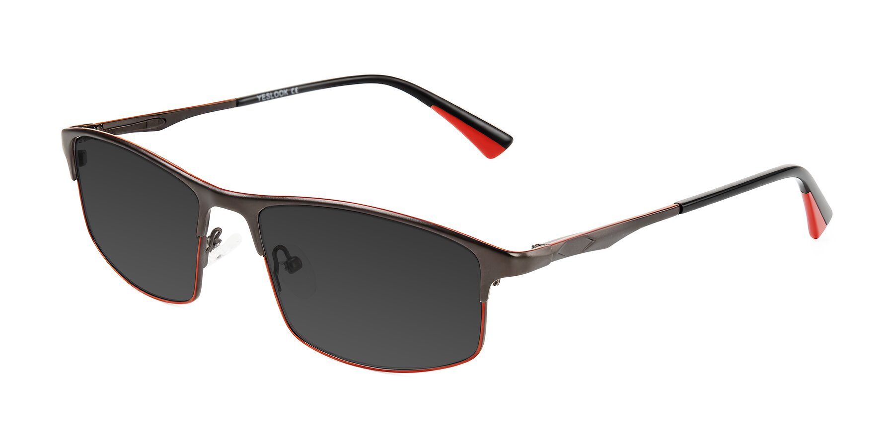 Angle of Monnow in Gray/Red with Gray Tinted Lenses