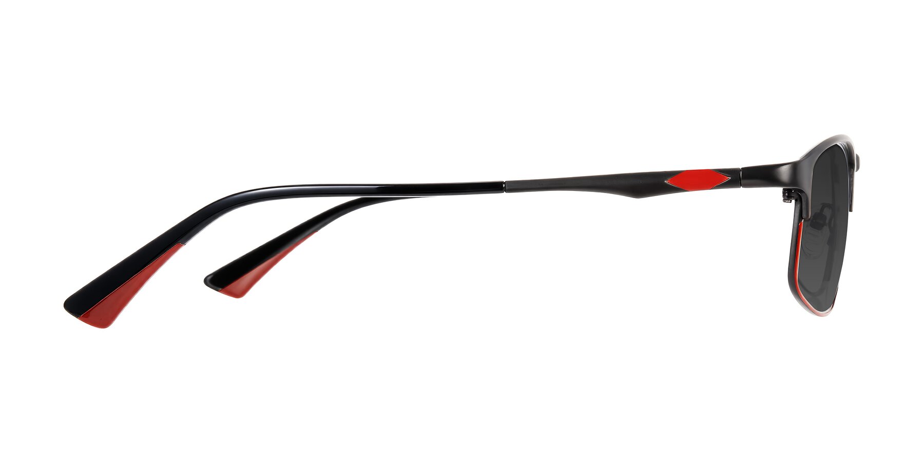 Side of Monnow in Gray/Red with Gray Tinted Lenses