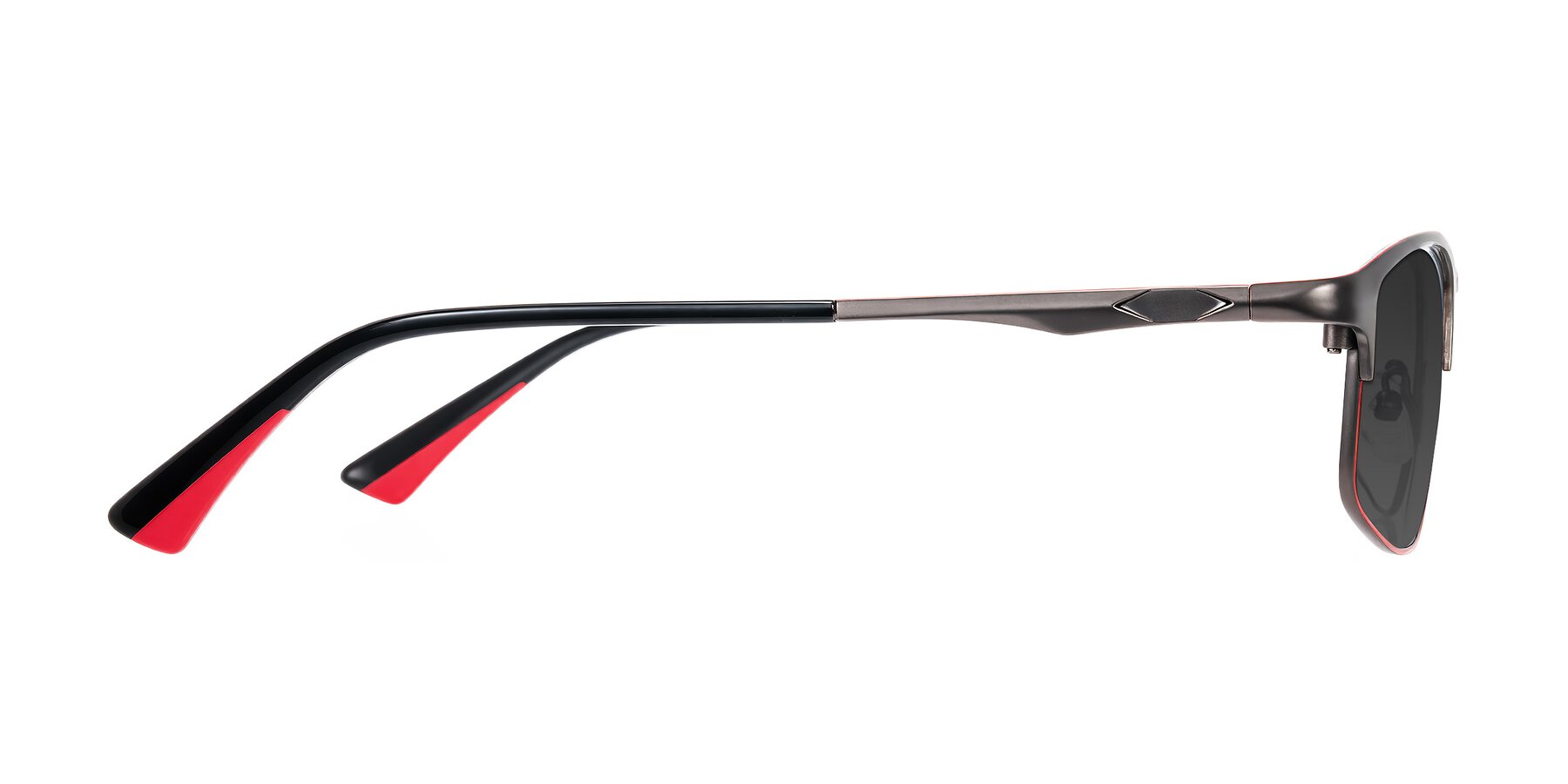 Side of Monnow in Gray/Red with Gray Tinted Lenses