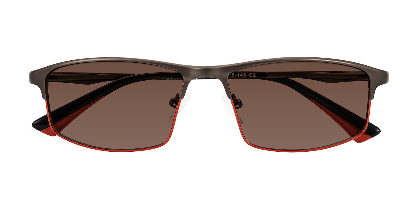 Monnow - Gray/Red Tinted Sunglasses